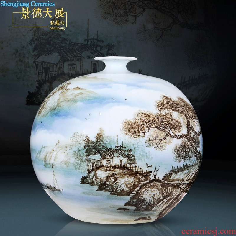 Jingdezhen ceramic tea pot all hand seal pot pu 'er seven cakes tea urn storage wake POTS of tea tea bucket box