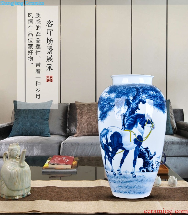 Ears the best vintage vase collection handicraft furnishing articles rich ancient frame manual coloured drawing or pattern of jingdezhen ceramics decoration