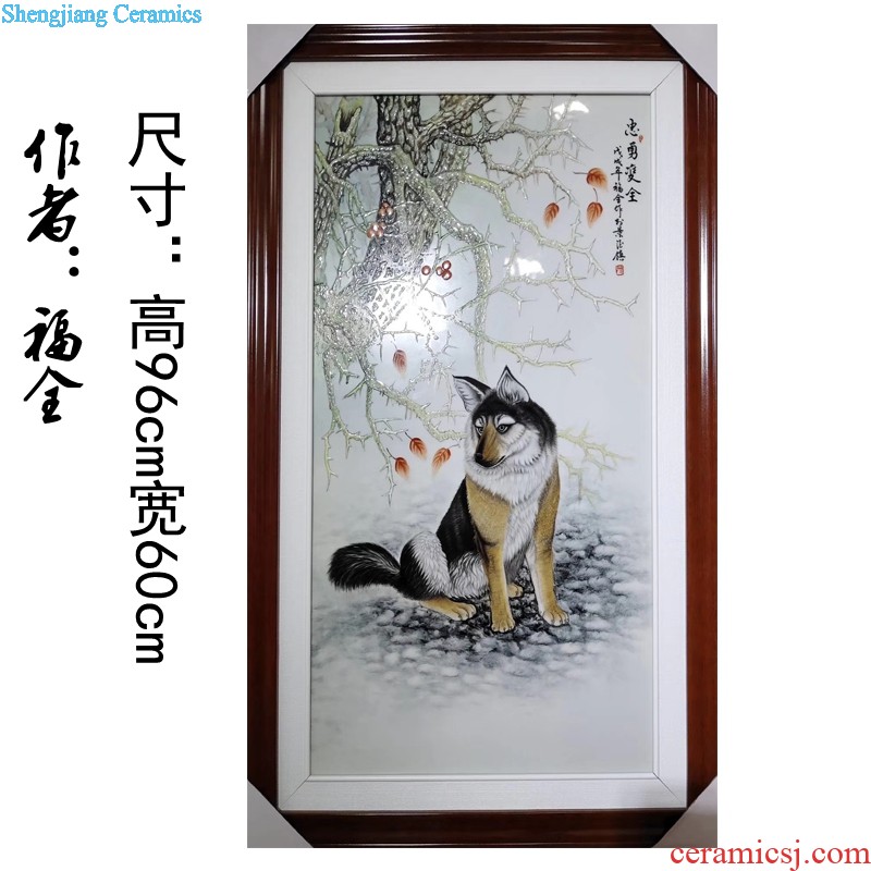 Jingdezhen ceramic hand-painted pastel snow mountain glory adornment porcelain plate painting the sitting room of Chinese style household geomantic furnishing articles