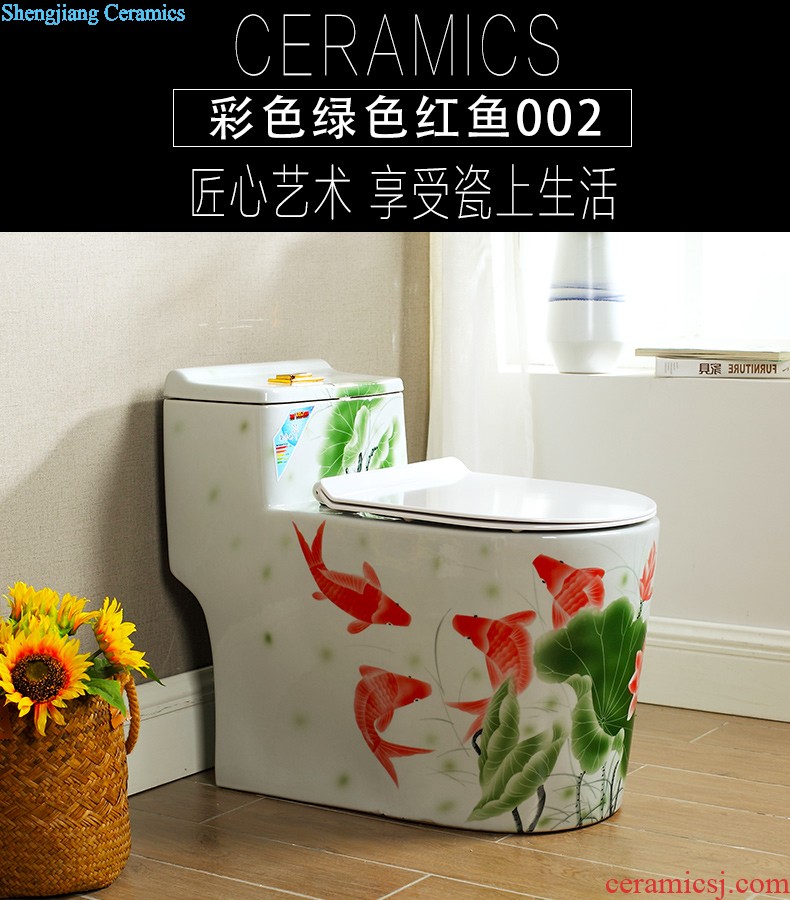 M beautiful color home European common water-saving toilet flush siphon individuality creative ceramic toilet