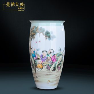 New Chinese style household adornment hand-painted ceramic vases, antique porcelain enamel porcelain furnishing articles example room living room decoration