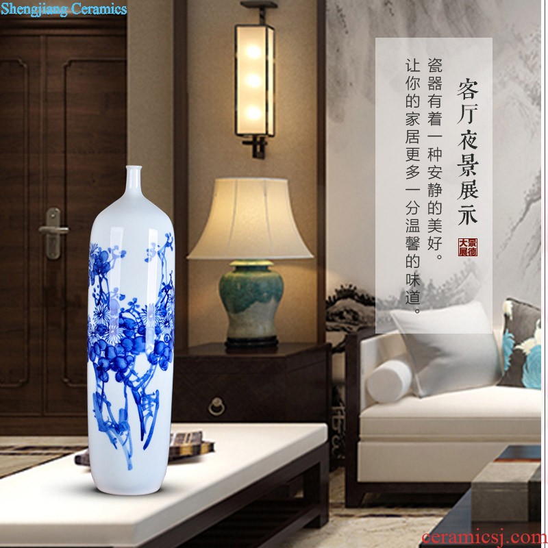 Jun porcelain ceramic vase red bottle gourd furnishing articles New Chinese style classical household hotel decoration creative arts and crafts