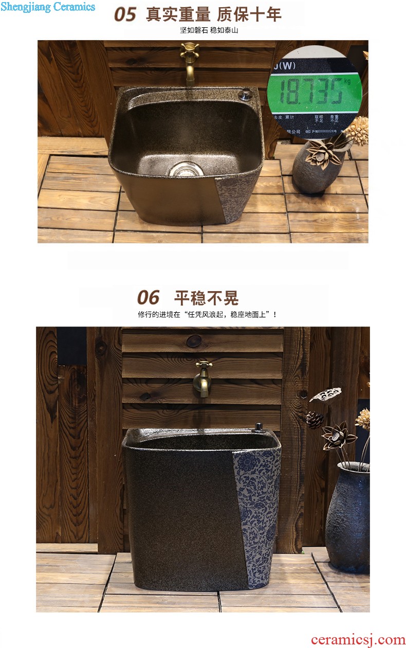 Jia depot Restore ancient ways the sink On the ceramic bowl lavatory elliptic toilet stage basin of Chinese style art home