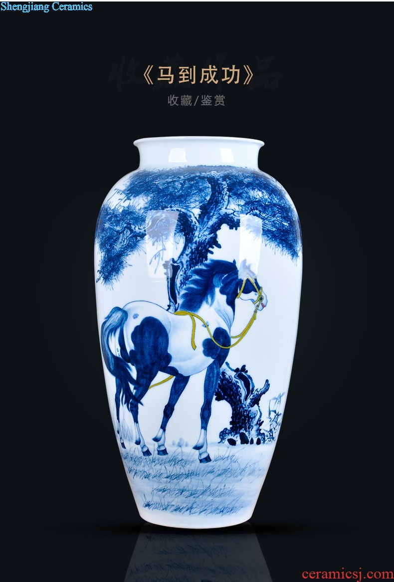 Ears the best vintage vase collection handicraft furnishing articles rich ancient frame manual coloured drawing or pattern of jingdezhen ceramics decoration