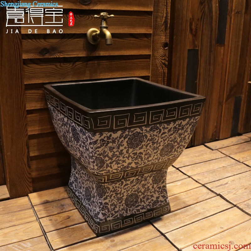 Jia depot basin of Chinese style restoring ancient ways art stage oval Ceramic toilet lavatory basin household style of the ancients