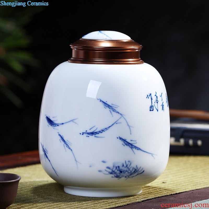 Famous master of hand-painted success vase of blue and white porcelain of jingdezhen ceramics furnishing articles rich ancient frame wine accessories