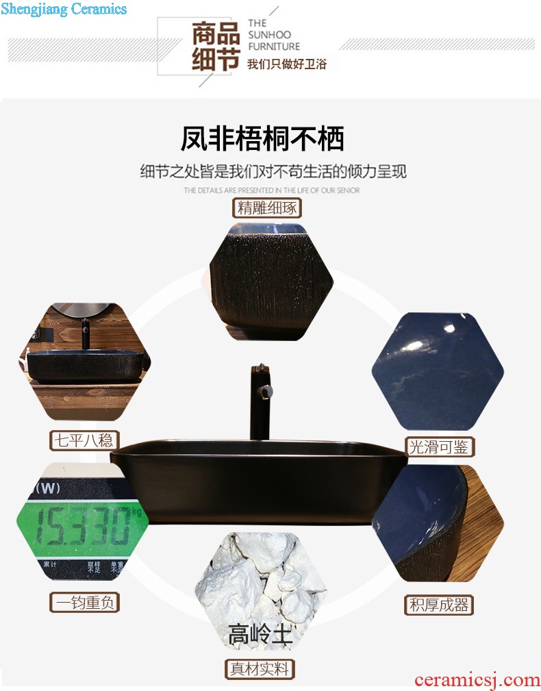 Jia depot stage basin to square the sink household lavatory basin art balcony ceramic bathroom sinks