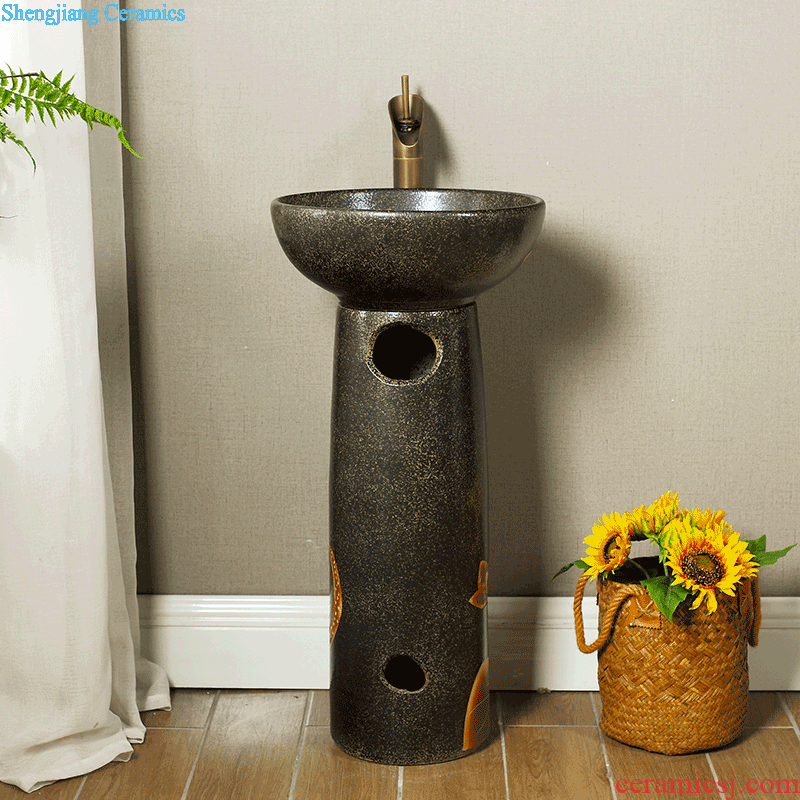 M beautiful ceramic column type lavatory basin one-piece floor column column toilet lavabo balcony