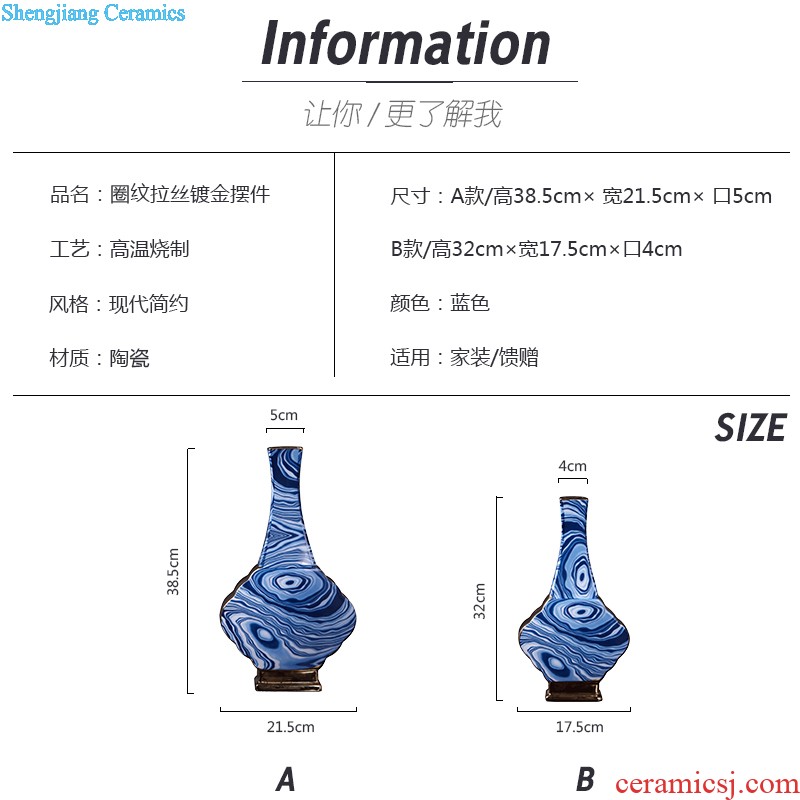 Jingdezhen ceramic hand-painted vases, water points peach blossom classical Chinese style household furnishing articles sitting room adornment handicraft restoring ancient ways