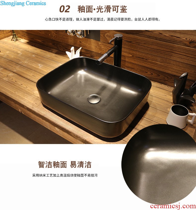 Jia depot to restore ancient ways the stage basin square art ceramic lavabo toilet wash basin basin sinks household