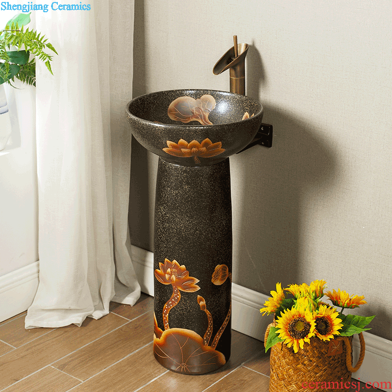 M beautiful ceramic column type lavatory basin one-piece floor column column toilet lavabo balcony