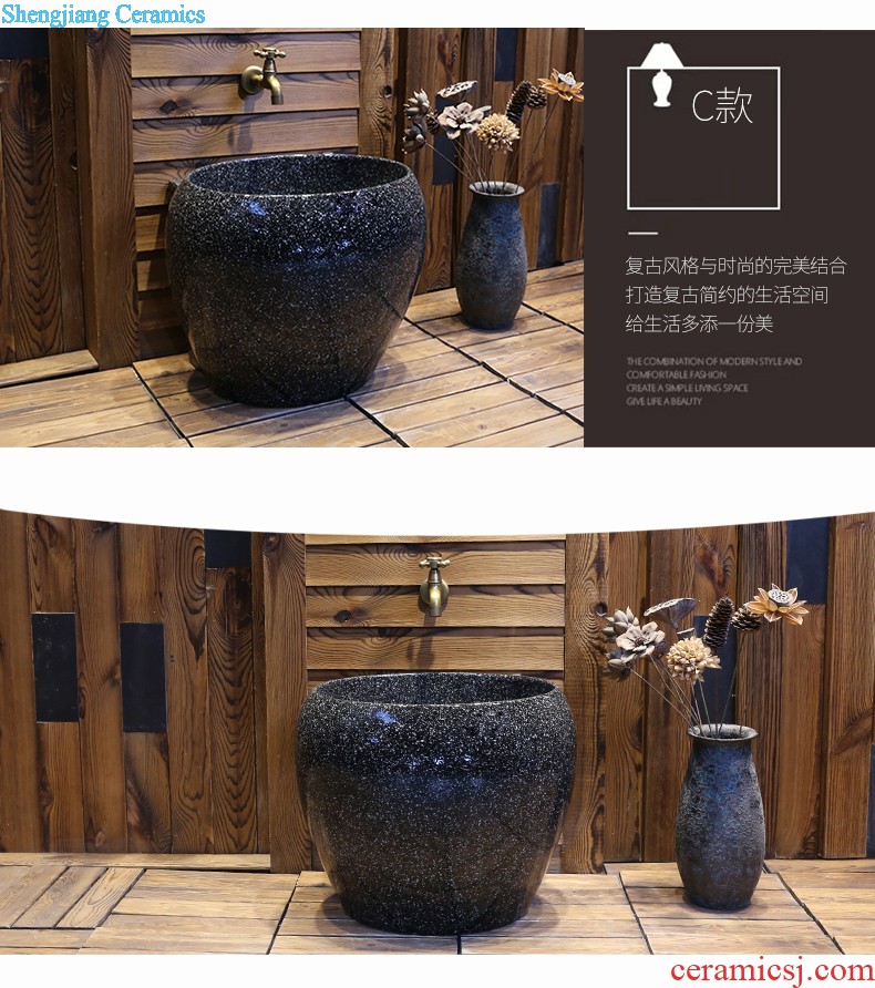 Jia depot bathroom basin character ceramic plate to wash your hands Creative arts restoring ancient ways is archaize stage basin basin basin