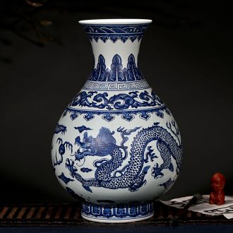 Jingdezhen ceramic knife clay hand-painted vases, furnishing articles Sabingga sukdun dergici jimbi living room TV cabinet decoration decoration