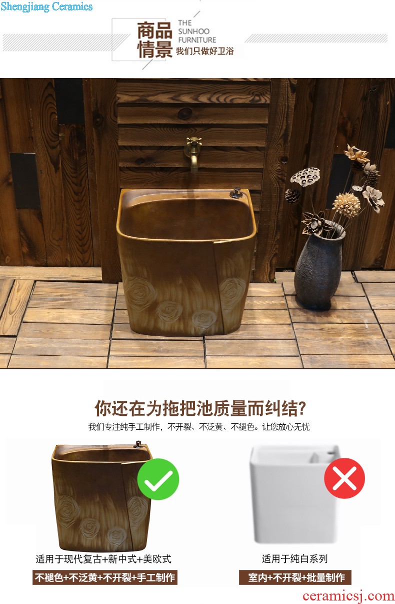 Jia depot Ceramic art stage basin of restoring ancient ways Creative Chinese lavatory toilet lavabo basin that wash a face