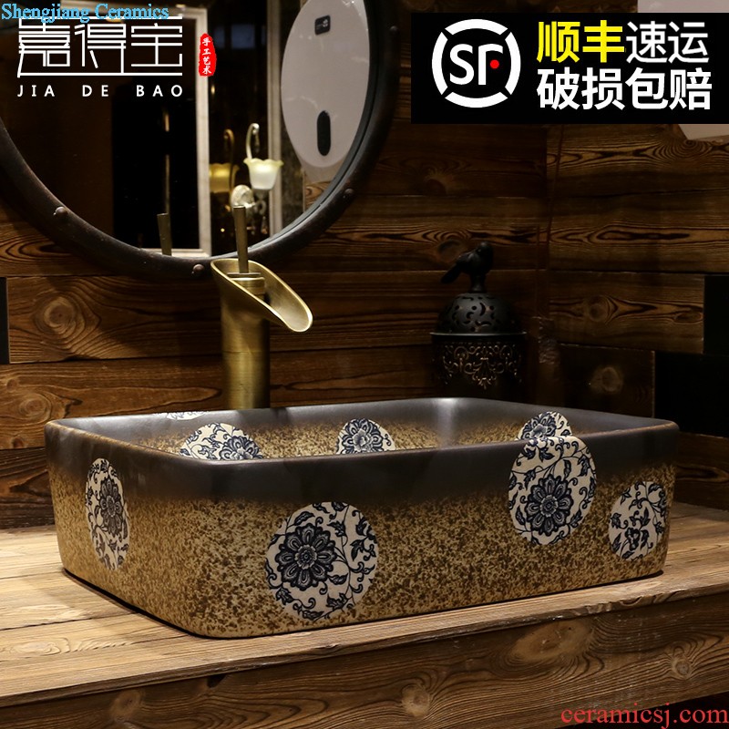 Jia depot Chinese wash basin ceramic toilet lavatory art stage basin restoring ancient ways round the sink