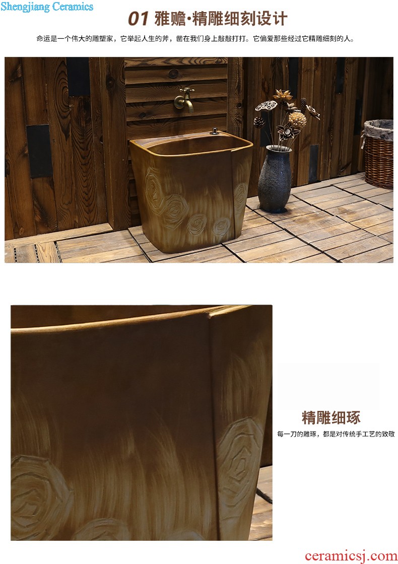 Jia depot Ceramic art stage basin of restoring ancient ways Creative Chinese lavatory toilet lavabo basin that wash a face