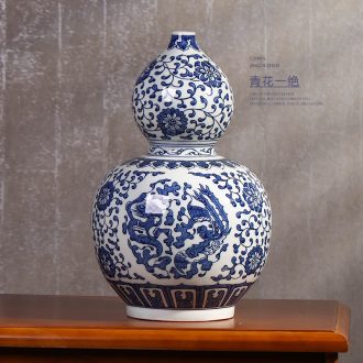 A large box of jingdezhen ceramic tea caddy hand-painted storage POTS of blue and white porcelain POTS sealed storage POTS