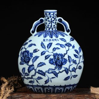 Jingdezhen ceramic hand-painted vases creative modern new Chinese style household sitting room adornment handicraft storage tank furnishing articles