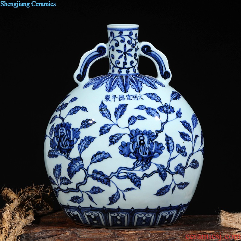 Jingdezhen ceramic hand-painted vases creative modern new Chinese style household sitting room adornment handicraft storage tank furnishing articles