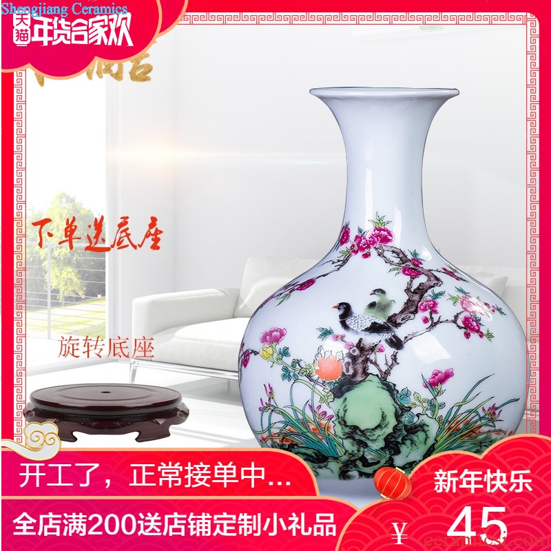 Jingdezhen ceramics furnishing articles hand-painted traditional Chinese decorative hanging dish sit plate new sitting room of Chinese style household arts and crafts