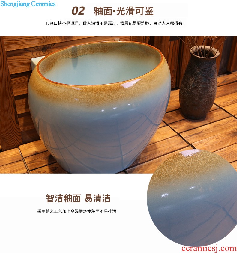 Jia depot bathroom basin character ceramic plate to wash your hands Creative arts restoring ancient ways is archaize stage basin basin basin