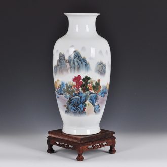 Master of jingdezhen hand-painted vases, pottery and porcelain furnishing articles household act the role ofing is tasted Chinese style living room TV ark handicraft decoration