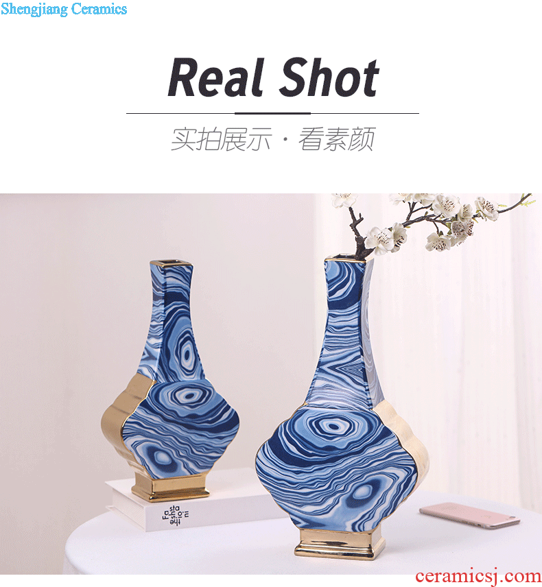 Jingdezhen ceramic hand-painted vases, water points peach blossom classical Chinese style household furnishing articles sitting room adornment handicraft restoring ancient ways