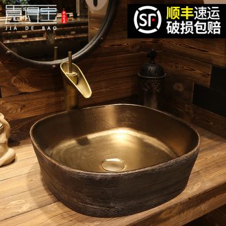 Jia depot ceramic column basin sink console art basin outdoor column type lavatory restoring ancient ways