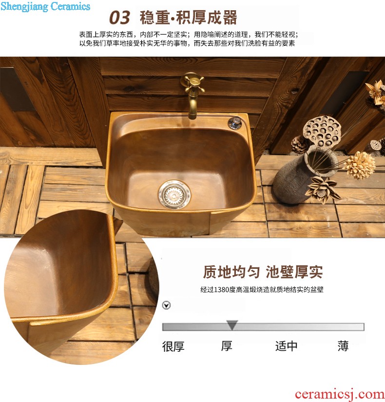 Jia depot Ceramic art stage basin of restoring ancient ways Creative Chinese lavatory toilet lavabo basin that wash a face