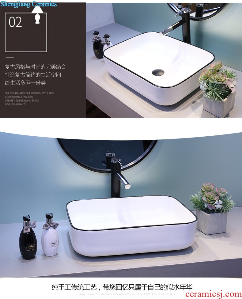 Jia depot jingdezhen ceramic lavabo stage basin antique oval lavatory toilet art basin of restoring ancient ways