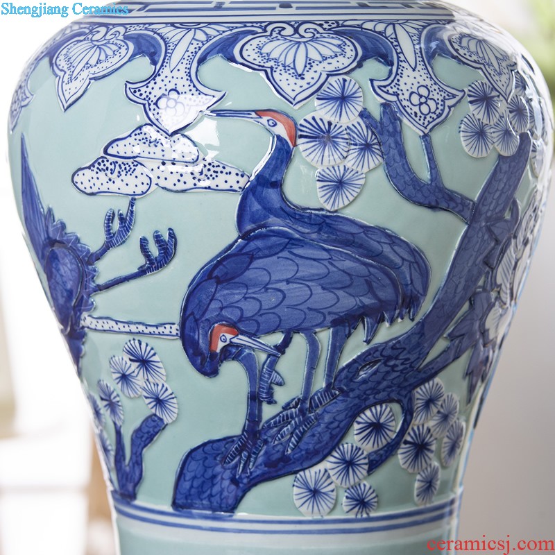 Jingdezhen ceramics celebrity hand-painted porcelain of blue and white porcelain vase household act the role ofing is tasted rich ancient frame large sitting room place