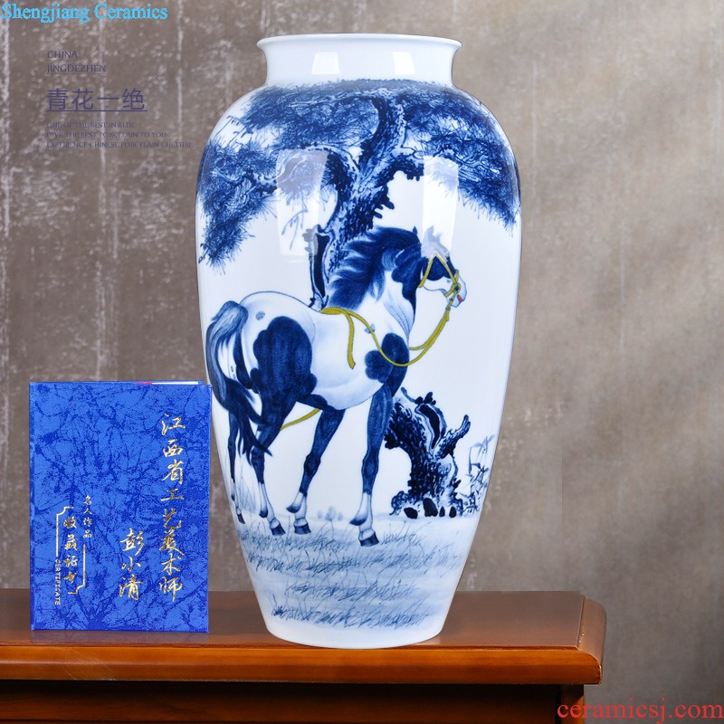 Ears the best vintage vase collection handicraft furnishing articles rich ancient frame manual coloured drawing or pattern of jingdezhen ceramics decoration