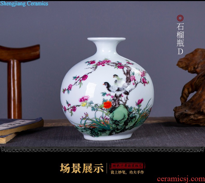 Jingdezhen ceramics furnishing articles hand-painted traditional Chinese decorative hanging dish sit plate new sitting room of Chinese style household arts and crafts