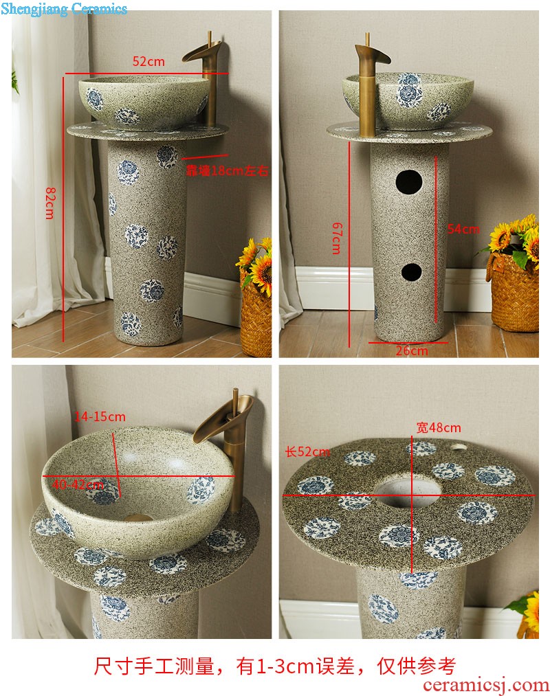 Lavabo ceramic column toilet bowl washing pool balcony sink lavatory toilet pillar landing