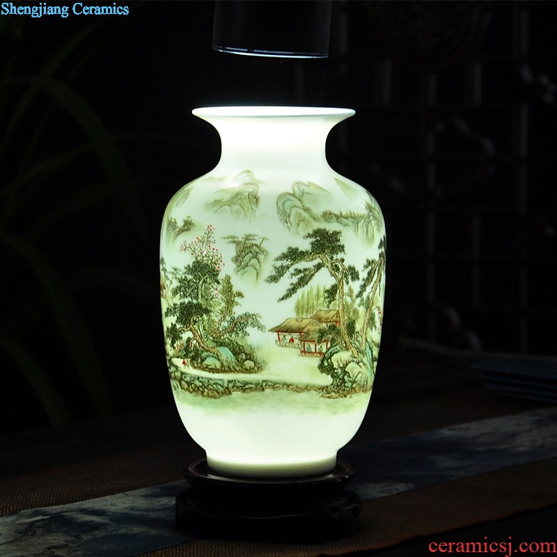 Ikea wine cabinet decoration vase furnishing articles jingdezhen sitting room of contemporary and contracted flower arranging lily creative decoration ceramics