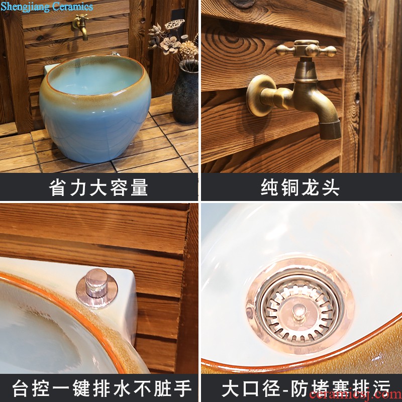 Jia depot bathroom basin character ceramic plate to wash your hands Creative arts restoring ancient ways is archaize stage basin basin basin