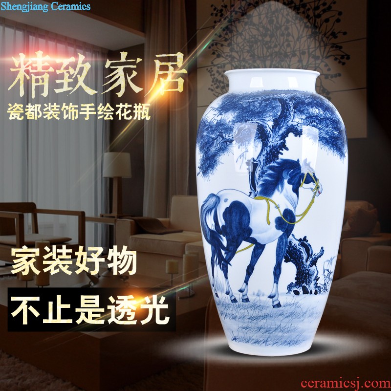 Ears the best vintage vase collection handicraft furnishing articles rich ancient frame manual coloured drawing or pattern of jingdezhen ceramics decoration