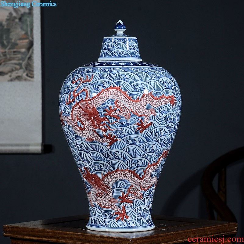 To make New Chinese style living room decoration vase furnishing articles restaurant jingdezhen ceramic storage tank storage POTS caddy