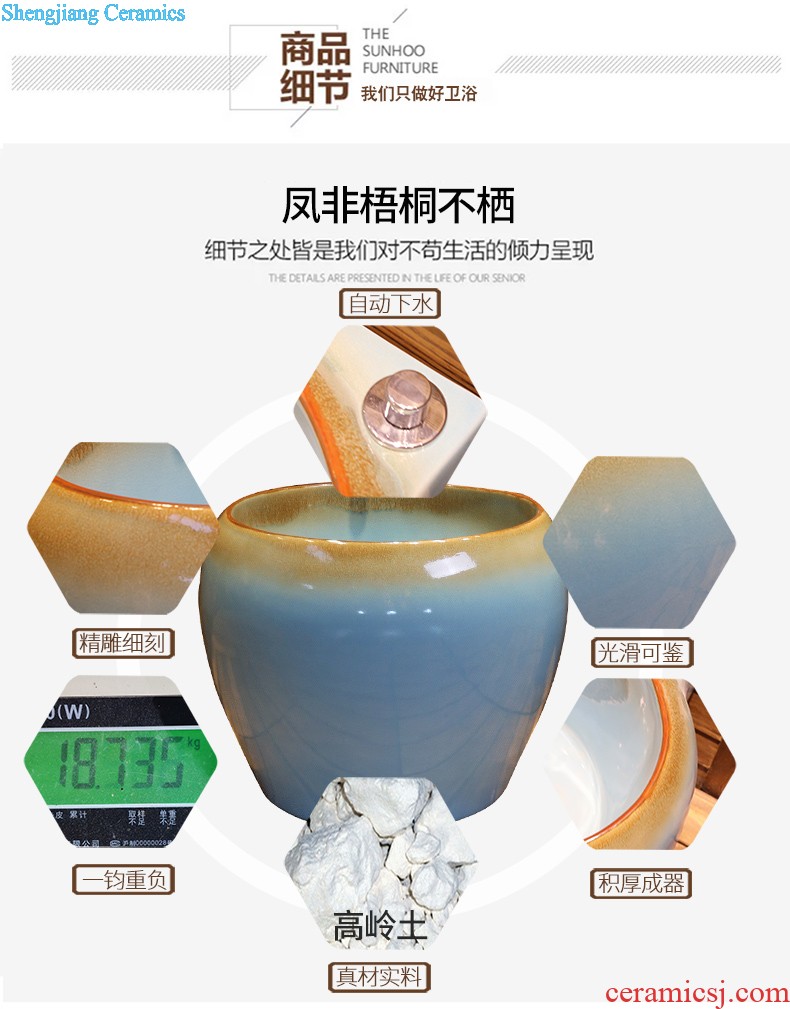 Jia depot bathroom basin character ceramic plate to wash your hands Creative arts restoring ancient ways is archaize stage basin basin basin