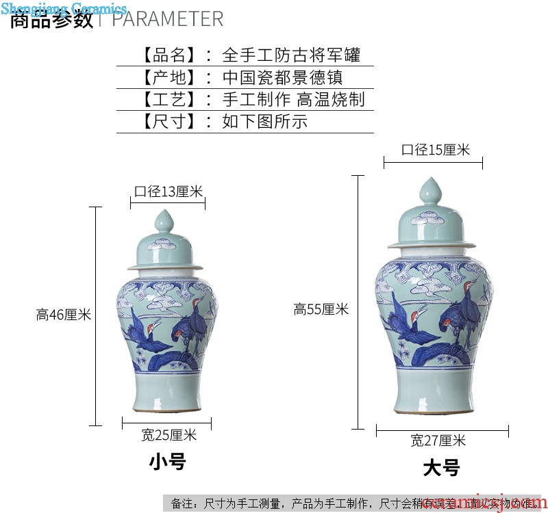 Jingdezhen ceramics celebrity hand-painted porcelain of blue and white porcelain vase household act the role ofing is tasted rich ancient frame large sitting room place