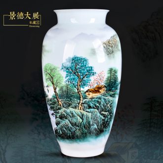 Hand-painted scenery vase decoration sitting room adornment creative furnishing articles handicraft restoring ancient ways of jingdezhen ceramics vase