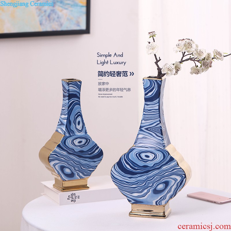 Jingdezhen ceramic hand-painted vases, water points peach blossom classical Chinese style household furnishing articles sitting room adornment handicraft restoring ancient ways