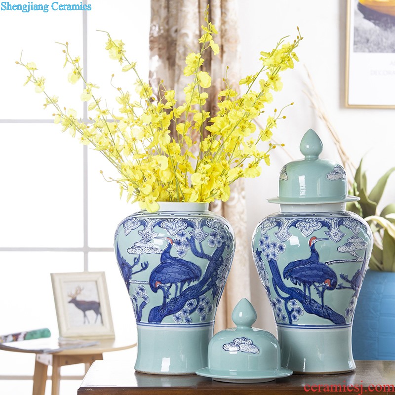 Jingdezhen ceramics celebrity hand-painted porcelain of blue and white porcelain vase household act the role ofing is tasted rich ancient frame large sitting room place