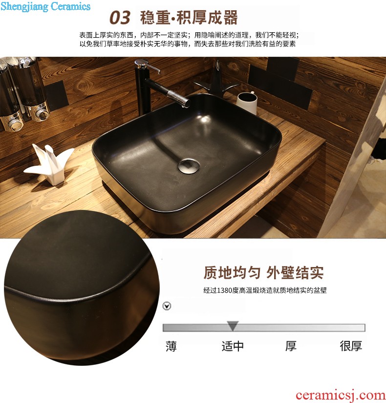 Jia depot to restore ancient ways the stage basin square art ceramic lavabo toilet wash basin basin sinks household