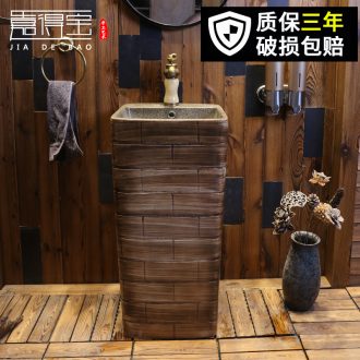 Jia depot ceramic lavatory small family counters are restoring ancient ways The balcony bathroom floor pillar basin