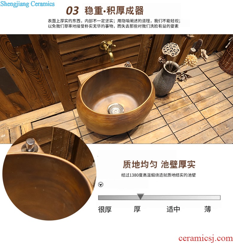 Jia depot Archaize creative hand washing dish Chinese style restoring ancient ways of ceramic toilet stage basin square art basin