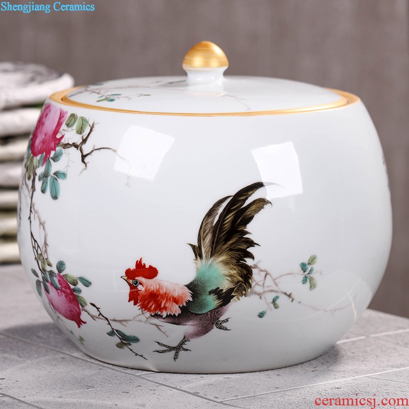 King seal caddy ceramic storage tank Pu-erh tea can save POTS of jingdezhen manual tea POTS