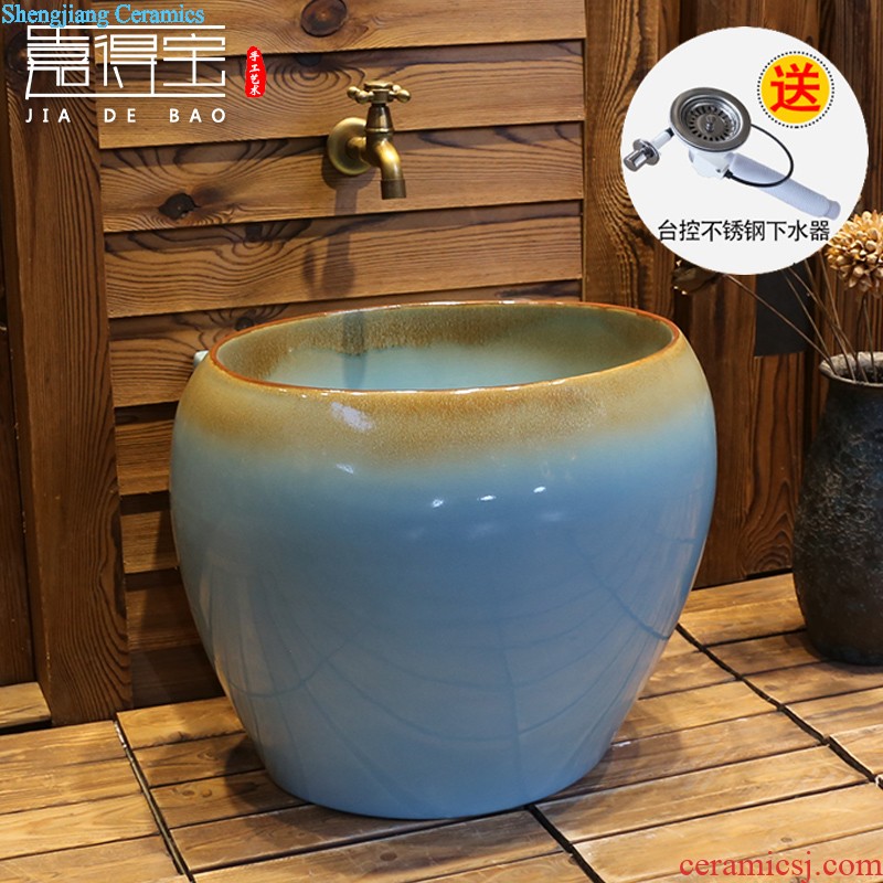 Jia depot bathroom basin character ceramic plate to wash your hands Creative arts restoring ancient ways is archaize stage basin basin basin