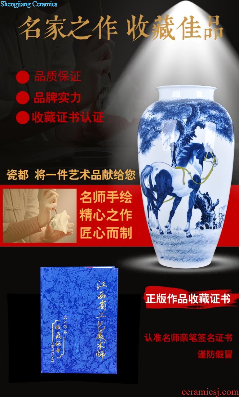 Ears the best vintage vase collection handicraft furnishing articles rich ancient frame manual coloured drawing or pattern of jingdezhen ceramics decoration