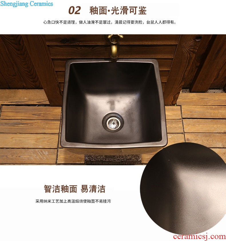 Jia depot basin of Chinese style restoring ancient ways art stage oval Ceramic toilet lavatory basin household style of the ancients